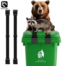 2PCS Trash Can Locks Security Strap for Raccoon Bear Proof Outdoor Garbage Bins