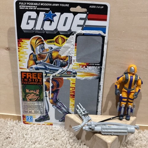 GI Joe 1989 Heat Viper Complete W/ Cardback New O Ring