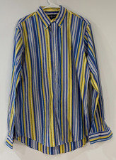 Ralph Lauren Shirt Mens 16/L Custom Fit Long Sleeve Button Down Striped
