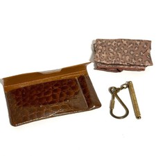 Neiman Marcus Faux Alligator Eyeglass Kit Cloth Screwdriver