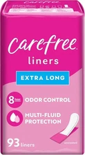 Carefree Acti-Fresh Pantiliners Extra Long Flat Unscented 100 Count Pack of 1