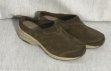 Easy Spirit Travelport Mule  Women's Size 9 Slip On Casual Shoes Brown Suede