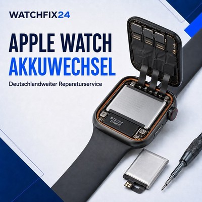 Apple Watch Series 7 Akkuwechsel Reparatur Batterie Austausch Service 41mm 45mm