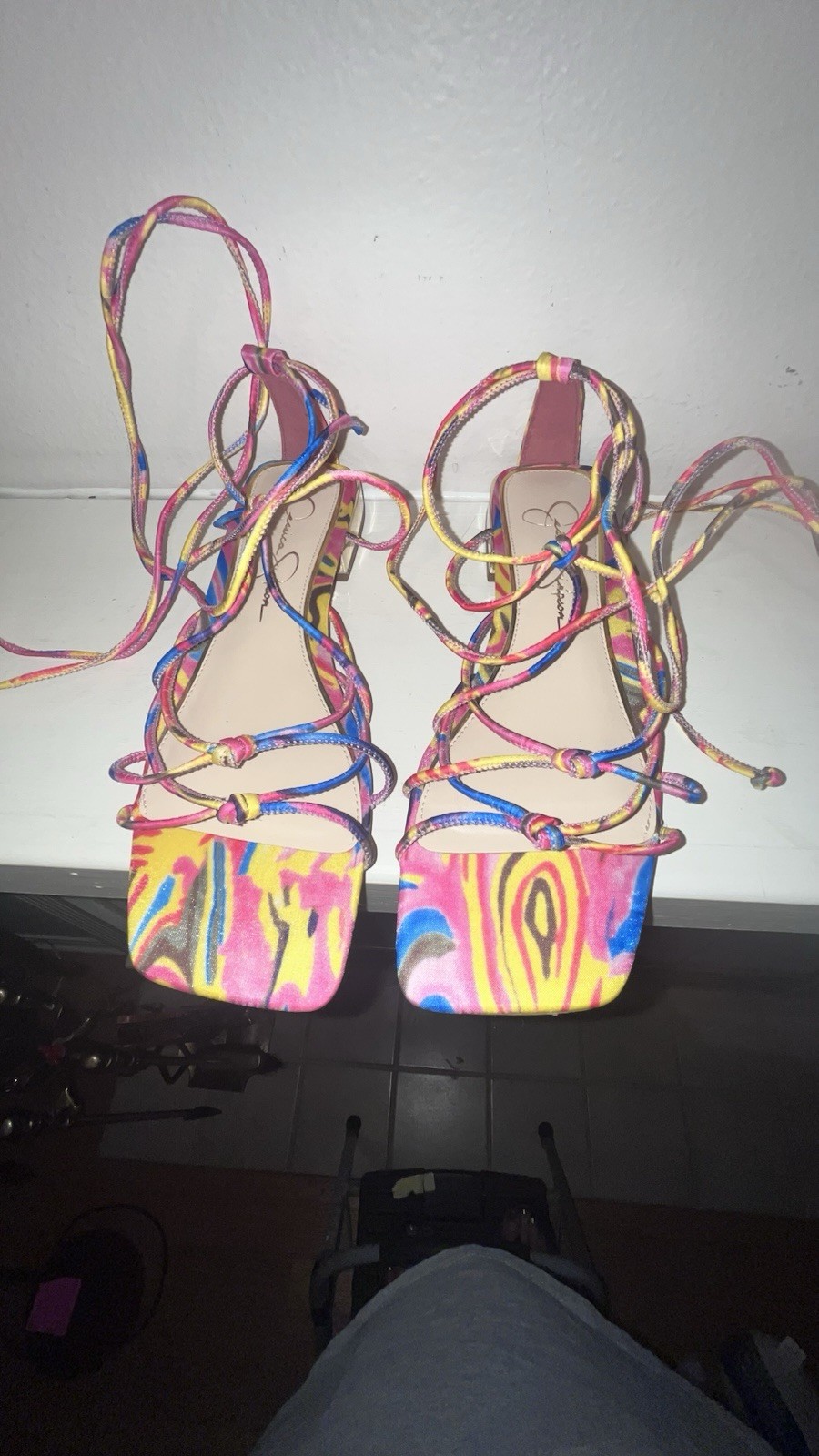 NWOB JESSICA SIMPSON Women’s Size 8M Multicolor Sandals Chasca Gladiator Strappy