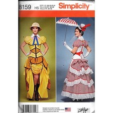 Simplicity 8159 Corset Skirt Bustier Cosplay Steampunk Costume Pattern UNC 6-14