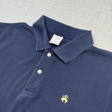 Brooks Brothers Polo Shirt Mens XL Blue 1818 Short Sleeve Collared 100 Cotton