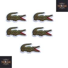 Parche de hierro/coser insignia deportiva bordada marca cocodrilo cocodrilo cocodrilo (1,57"x0,79")