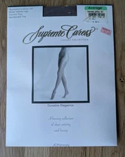 Vintage Supreme Caress Pantyhose Smoke Gray Size Average Matte Sheer Control Top