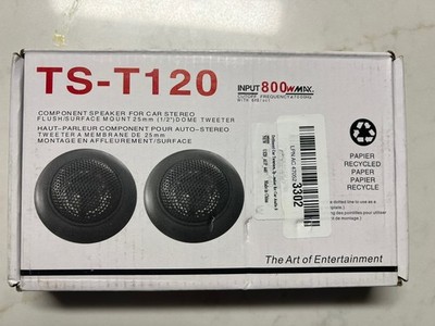 TS-T120 800W 7/8'' Component Dome Car Audio Stereo Tweeter W/Built-In Crossover