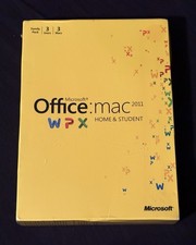 NEW Microsoft Office MAC 2011 for 3 PCs SEALED Family Pack - Word - Excel - PP
