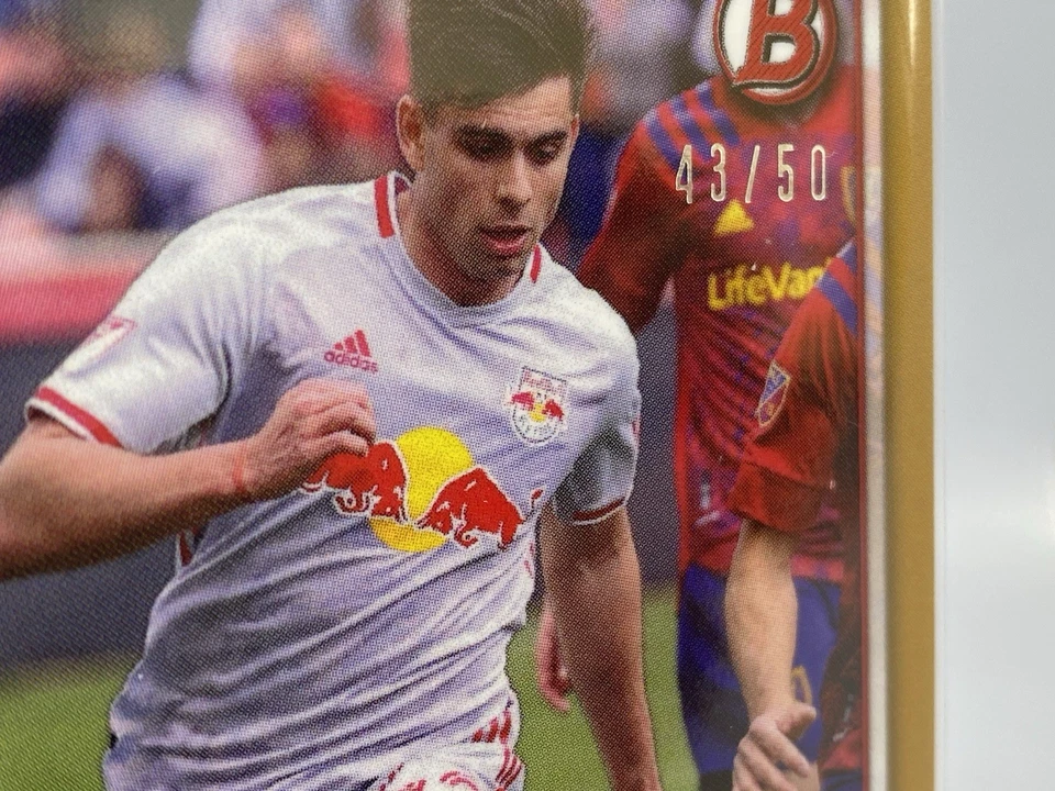 Brian White 2020 Bowman MLS Soccer #63 Gold Parallel 43/50 Whitecaps Rookie RC - Image 2 of 3