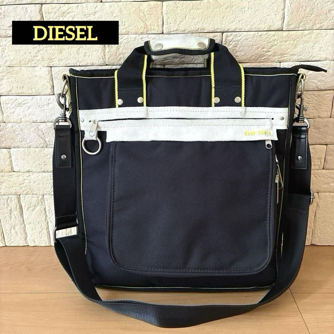 DIESEL ブラック トートバッグ　レア　ヴィンテージ DIESEL - DIESEL トートバッグ '90～'00ヴィンテージ 2way