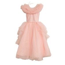 Girls Pink Princess Tulle Dress Sz 10 Ruffle Pageant Gown Photo Shoot FairyCore