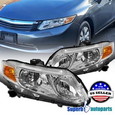 Fit 2012-2015 Honda Civic Sedan 12-13 Coupe Headlights Head Lamp Pair Leftright