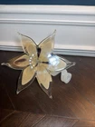 Murano Vetro Eseguito Secondo Tecnica Dei Maestri Di Glass Flower w/Twisted Stem