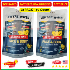 Detox Body & Face Wipes 60ct 2-Pack – Travel Cleansing Towelettes