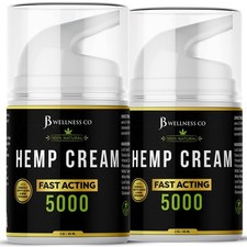 Hemp Cream 4oz Neem MSM Turmeric Emu Oil Menthol Aloe - 2 Pack