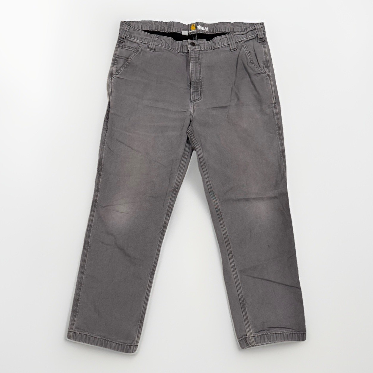 Carhartt Relaxed Fit Utility Work Pants 40x30 Gray Carpenter Made in Nicaragua