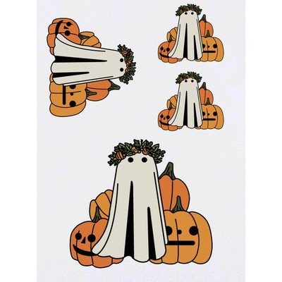 4 x ''Kürbis Geist Halloween'' Temporäre Tattoos / Transfers (TO00091138)