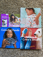 Lovevery Stage-Based Books Board Book Set 4 Bedtime for Zoe Colorful Foods