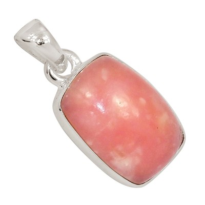 Natürlicher peruanischer rosa Opal 925 Sterlingsilber Anhänger Schmuck ALLP-28439
