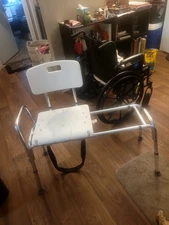 Sliding Shower Transfer Bench, Adjustable Height, Holds Up to 400 lbs