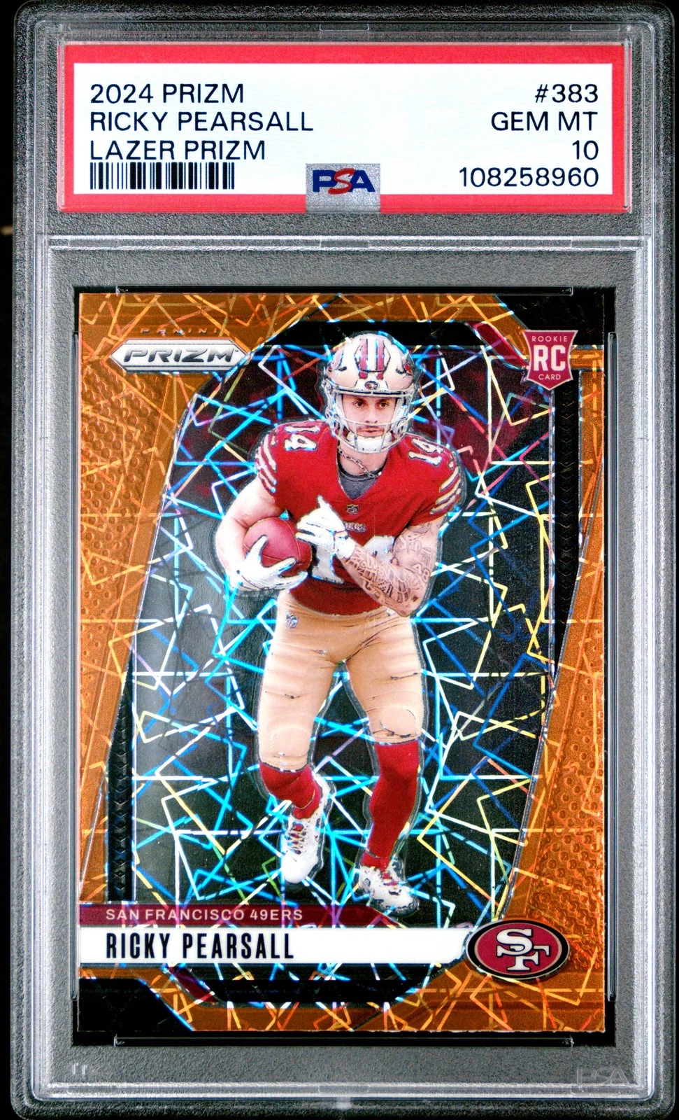 Deal for 2024 Panini Prizm Ricky Pearsall #383 Lazer PSA 10 POP 36