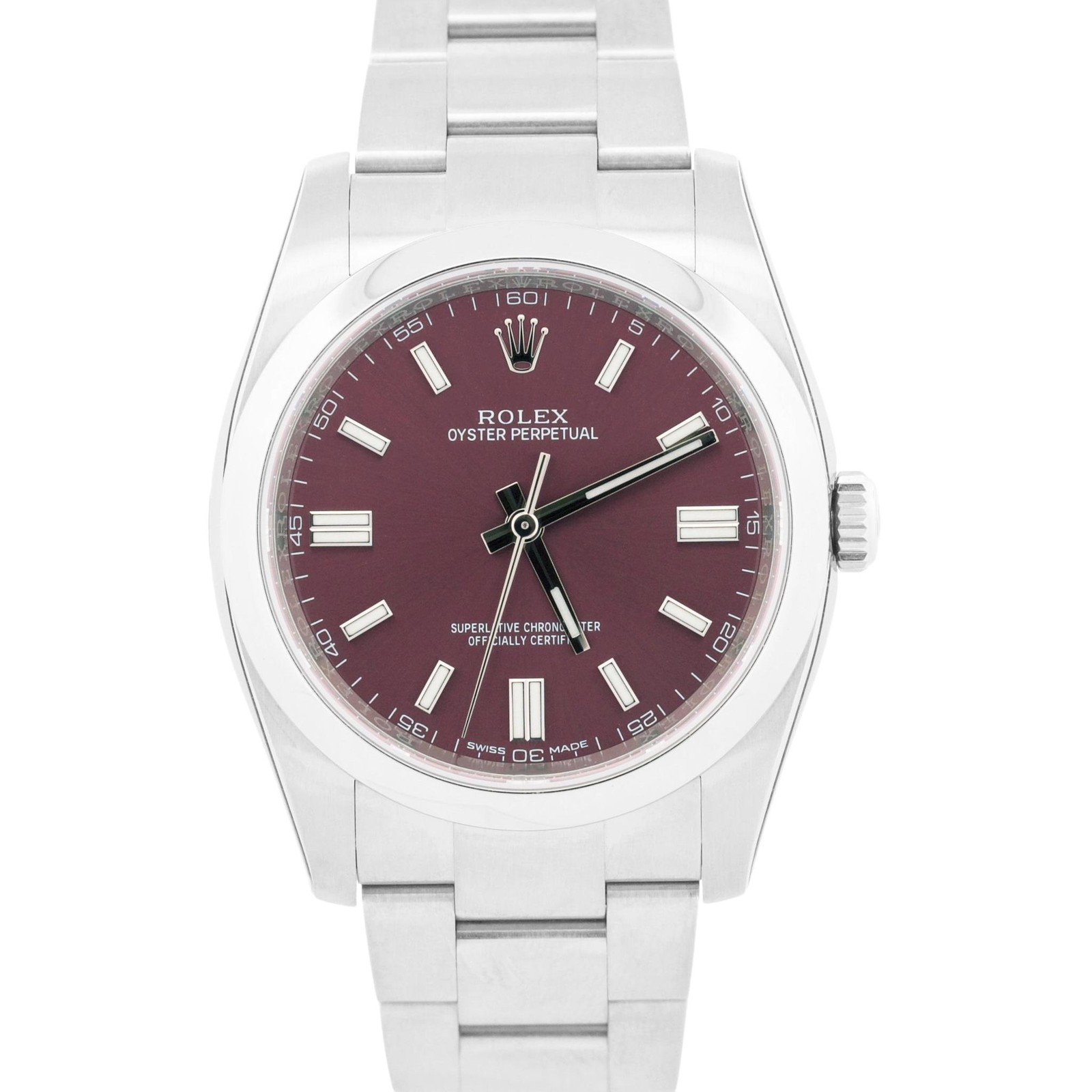 STICKERED Rolex Oyster Perpetual GRAPE Steel