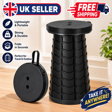 Folding Stool Portable Telescoping Seat Camping Retractable Outdoor Adjustable