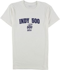 Indy 500 Mens Logo Print Graphic T-Shirt, offwhite, S