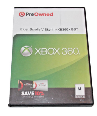 The Elder Scrolls V Skyrim Microsoft Xbox 360 Bethesda No Manual Gamestop Box
