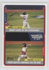 2005 Topps Postseason Highlights Manny Ramirez Pedro Martinez #733 HOF 0ol8