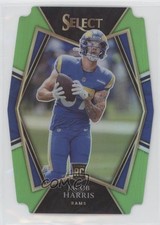 2021 Panini Select Premier Level Neon Green Prizm Die-Cut /349 Jacob Harris 0p9r