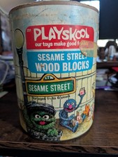 Vintage 1975 Playskool Sesame Street Wood Let...