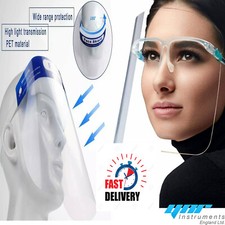 FULL FACE COVERING SHIELD ANTI-FOG SAFETY PROTECTION VISOR GUARD CLEAR GLASSES 