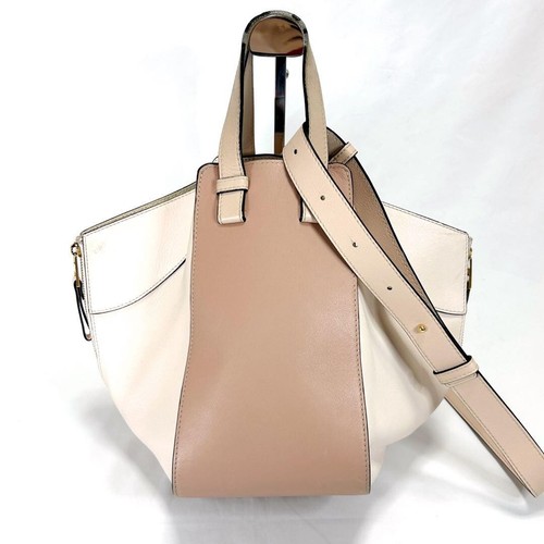 Auth LOEWE Hammock Drawstring Small Hand Shoulder Bag Leather Beige Japan - Picture 3 of 10