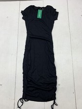 Shein Womens Black Side Rouched Dress Size Small