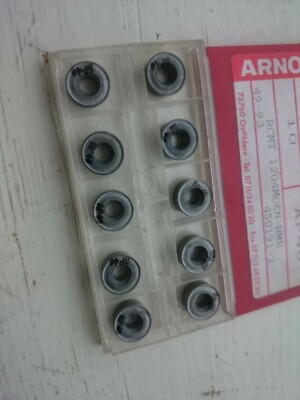 10 Arno Hartmetall Wendeplatten RCMT1204M0 EN-NMR AP40 ( RCMT 1204M0 1204MO 1204 )