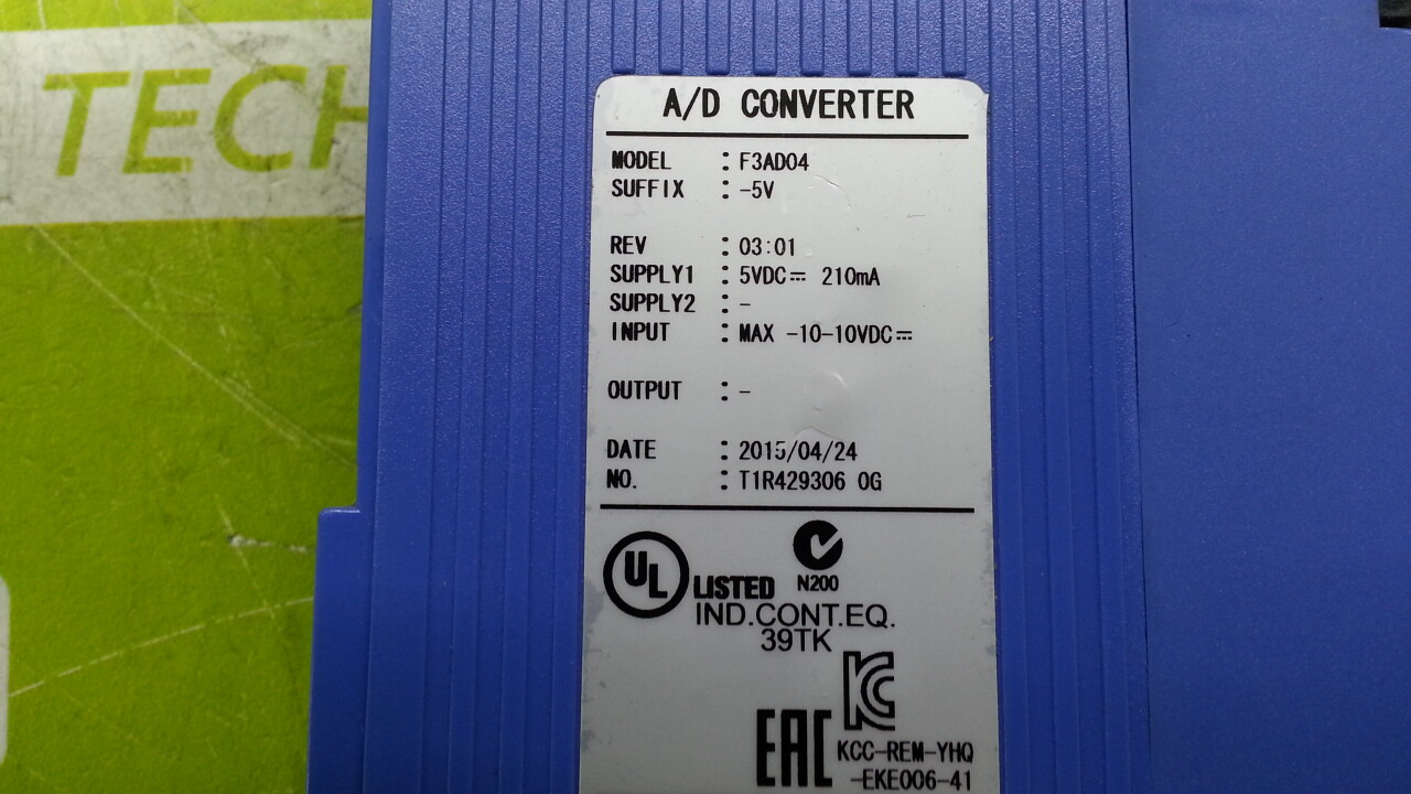 横河電機(株)アナログ入力モジュール F3AD04-5V kletterzentrum ...