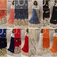 Women's Net saree , Silk saree , Embroidered saree With Separate Blouse Piece