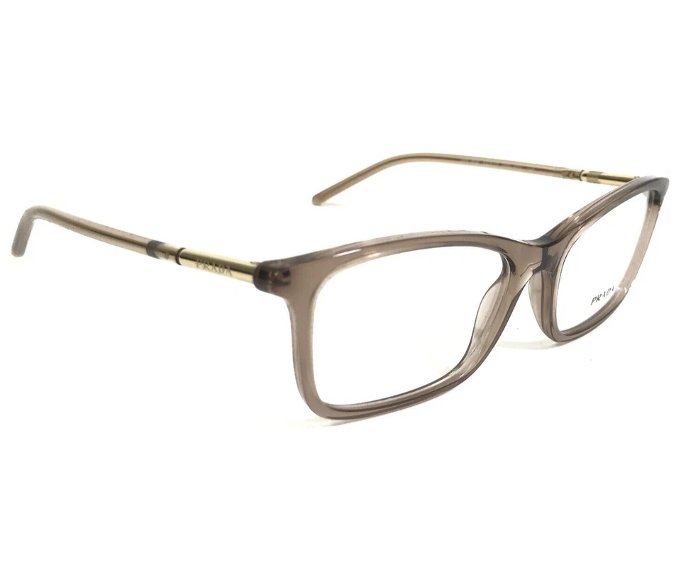 PRADA Eyeglasses Frames VPR 16W 05N-1O1 Clear Honey Gold Cat Eye 54-17-140 - Image 3 of 4