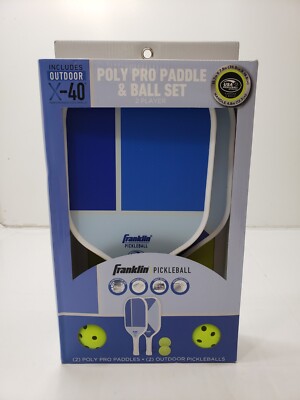 Franklin Poly Pro Paddle And Ball Set 2 Player Outdoor X-40 Open Box
