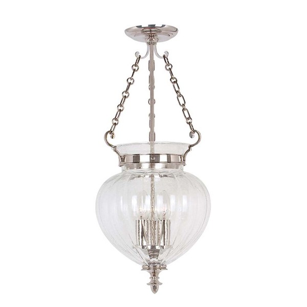 Pendellampe Deckenlampe HäNgeleuchte Stahl Glas Poliertes Nickel Esszimmerlampe-image