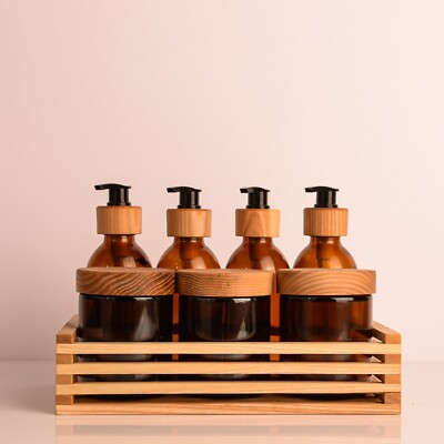 Eco-friendly kitchen set ''Universal No. 1'': glass containers and wooden elements