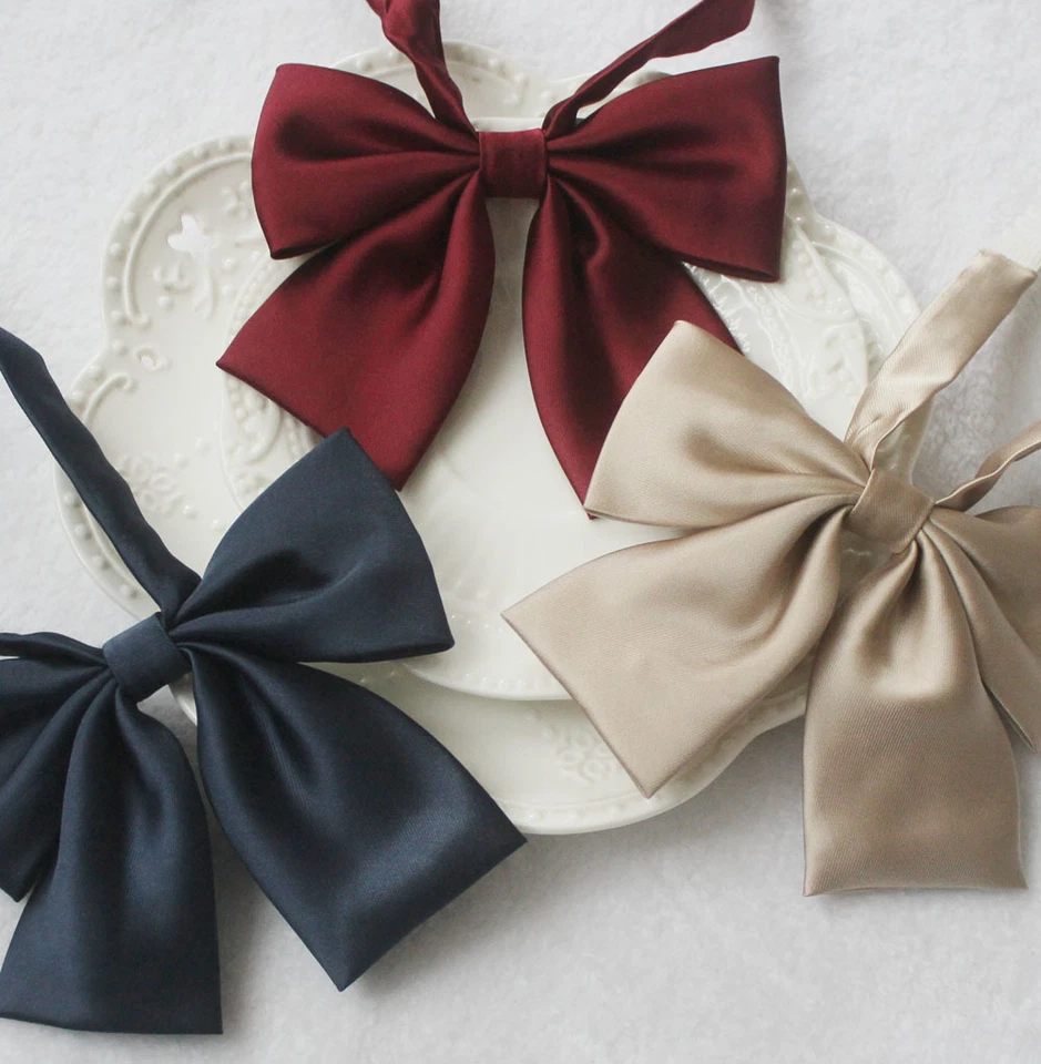 Linda Corbata Japonesa Escolar Niñas JK Uniforme Pajarita Colores Puros Lolita Juegos con disfraces Foto 2 de 4