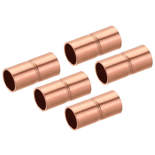 5pcs Straight Copper Coupling Fittings 1/4 Inch Welding Joint for HVAC Air