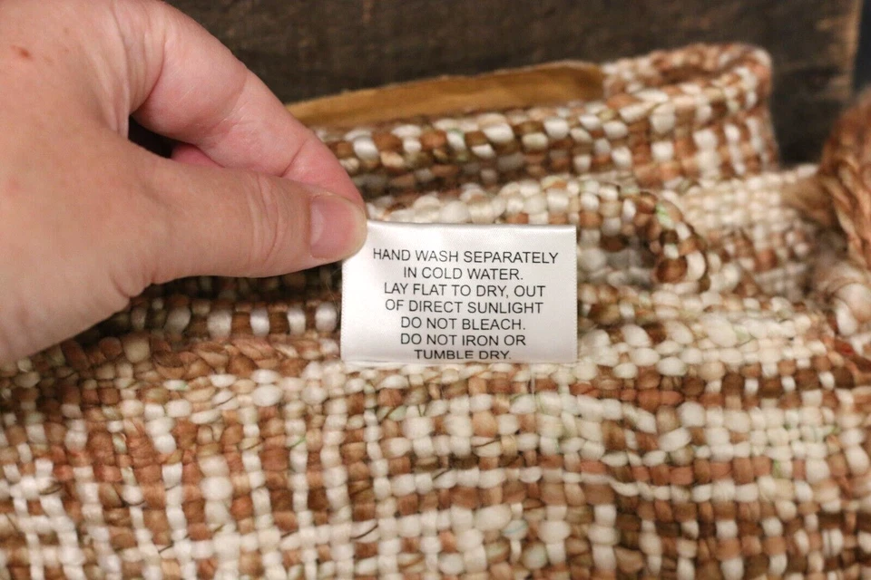 Throw Blanket Woven Beige Cream Brown Super Soft Acrylic Yarn 50 x 60 inch - Image 4 of 4