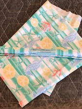 BEACH SEASHELL SEAHORSE CORAL fabric square 18" x 21" NEW