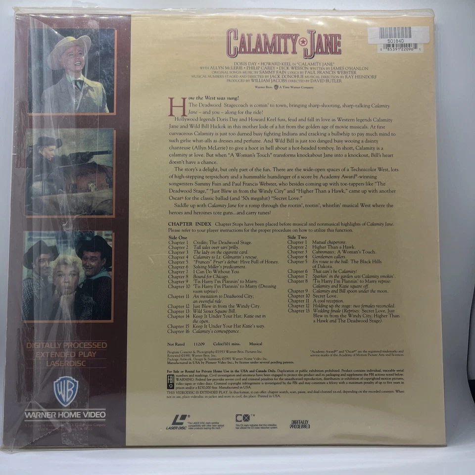 CALAMITY JANE Laserdisc LD - Rare 106 - Image 4 of 4