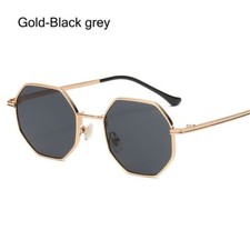 Retro Square Sunglasses Men Women Fashion Small Frame Polygon Sun Glasses Metal